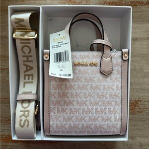Michael Kors Maple Soft Pink Multi XS NS Shopper Mini Handbag NWT Rare